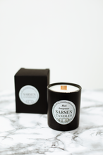 Load image into Gallery viewer, Black Pomegranate Scented Woodwick Soy Glass Candles