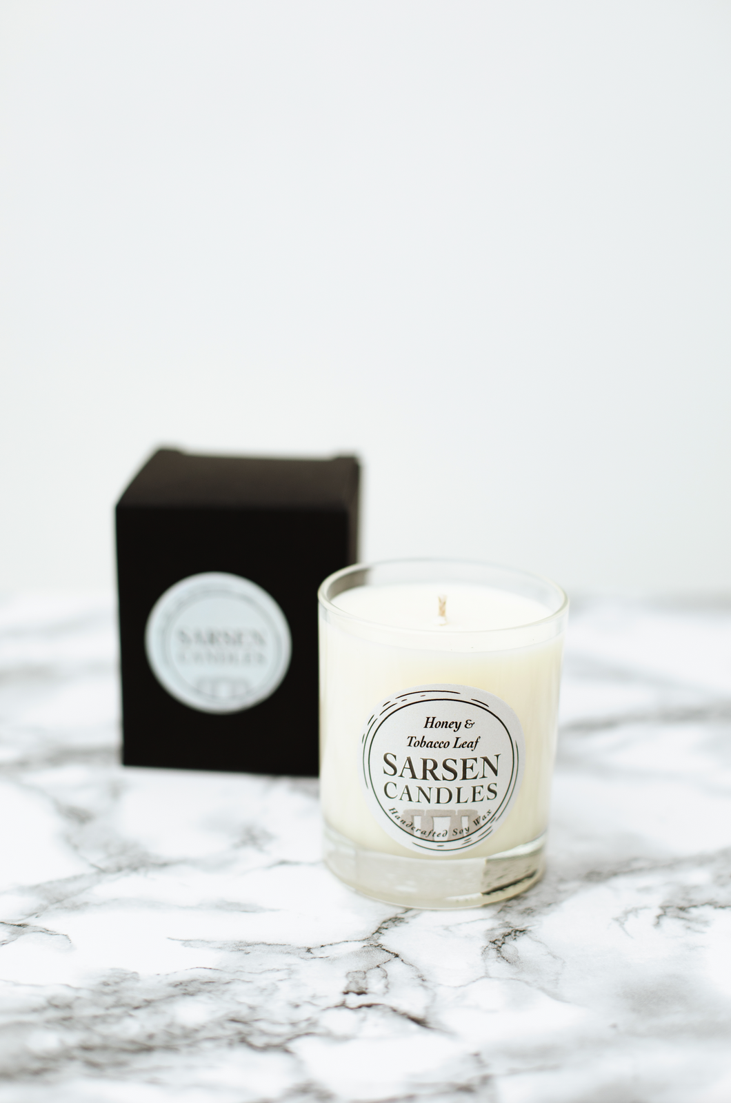 Honey & Tobacco Leaf Scented Soy Glass Candles