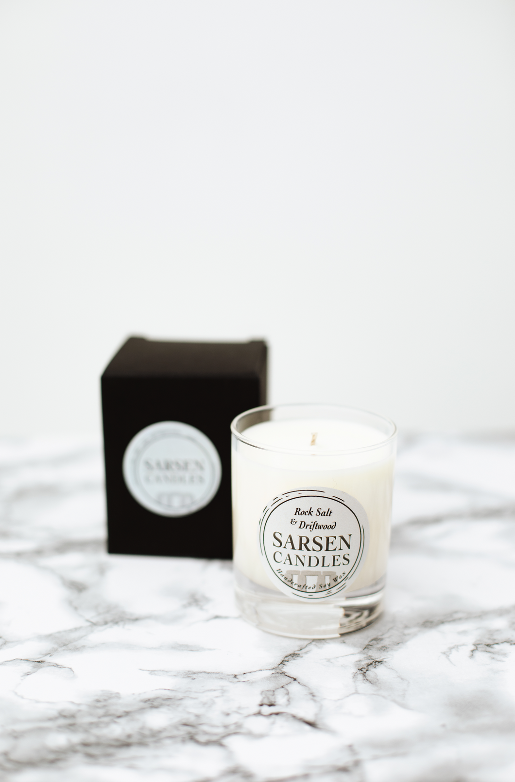 Rocksalt & Driftwood Scented Soy Glass Candles