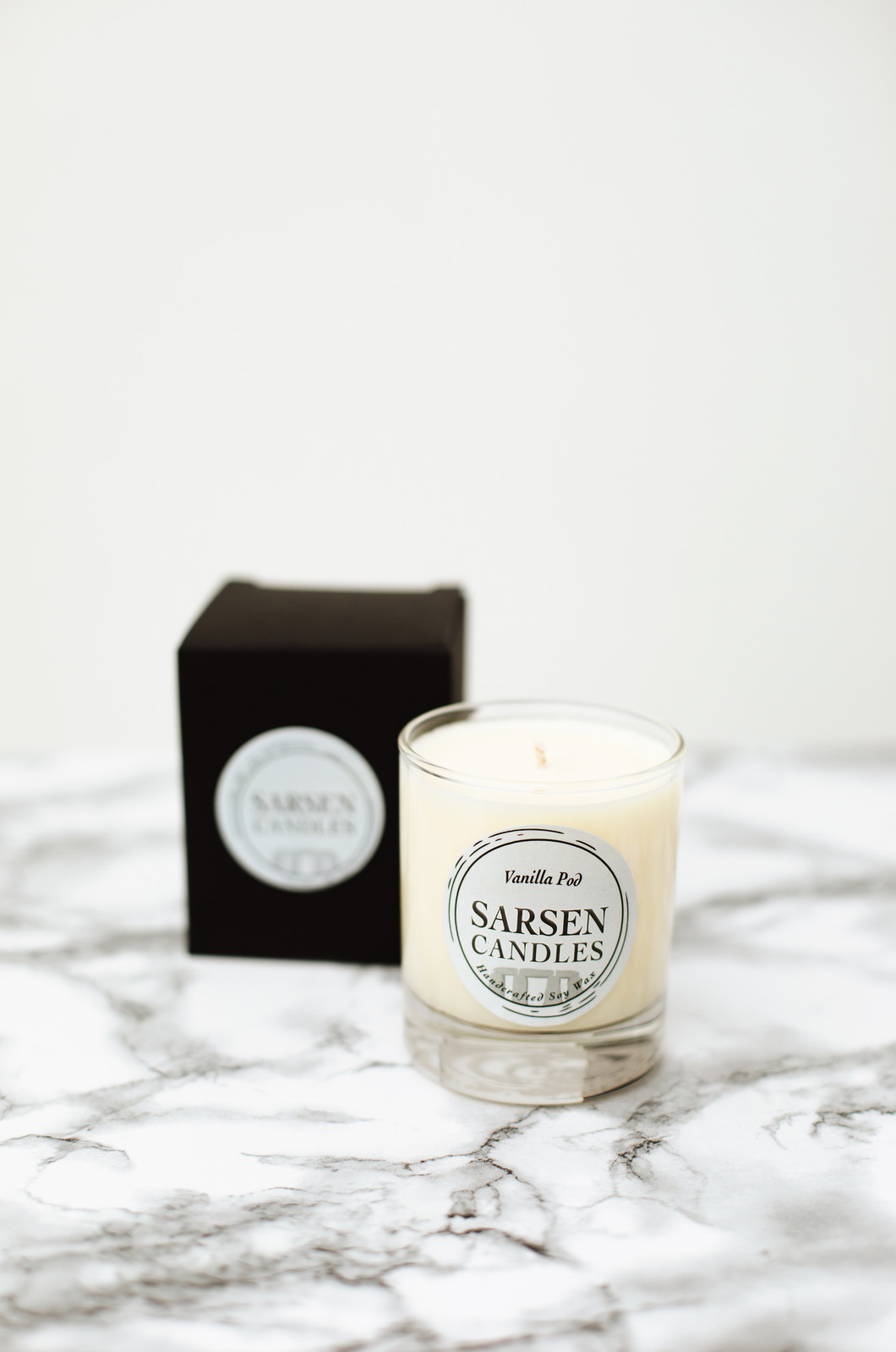 Vanilla Pod Scented Soy Glass Candles